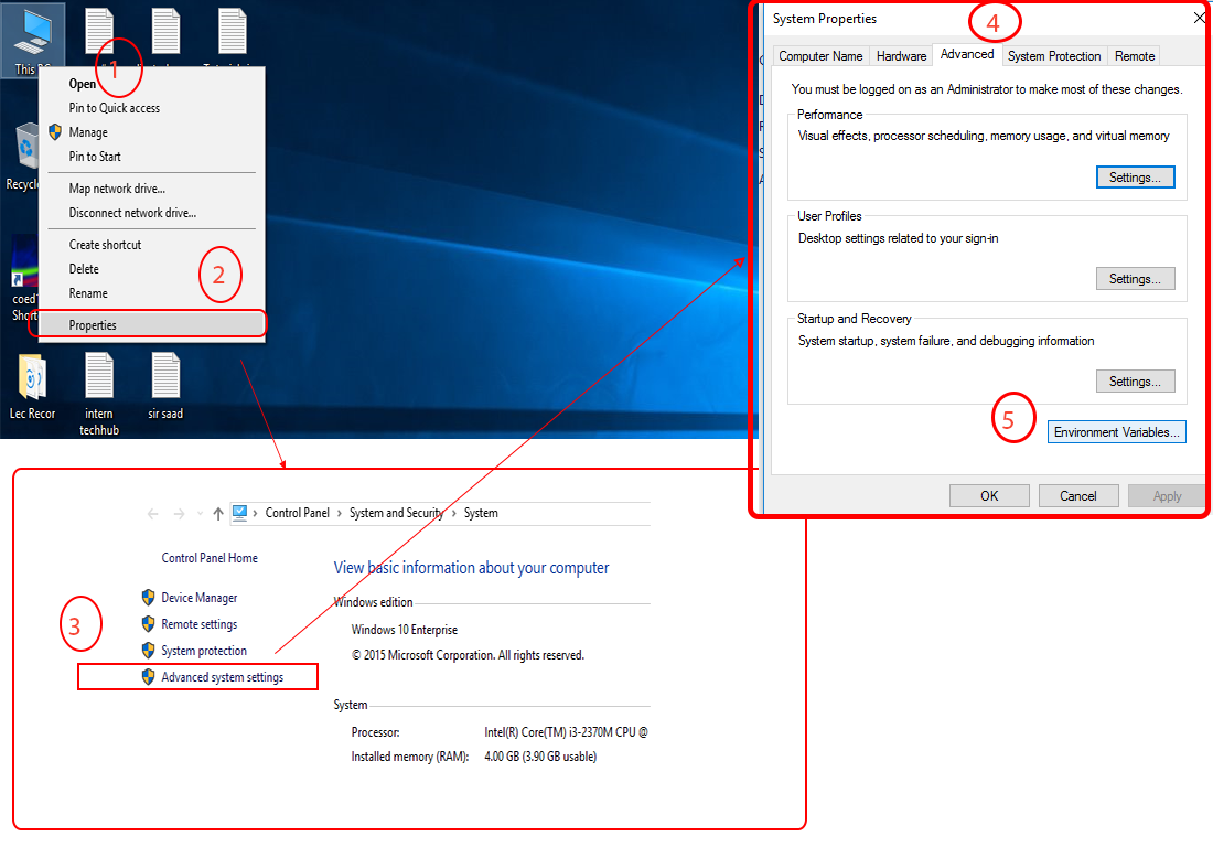 How to set the path and environment variables in Windows