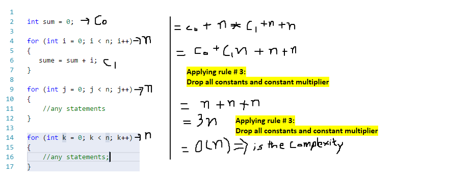 linear big o example