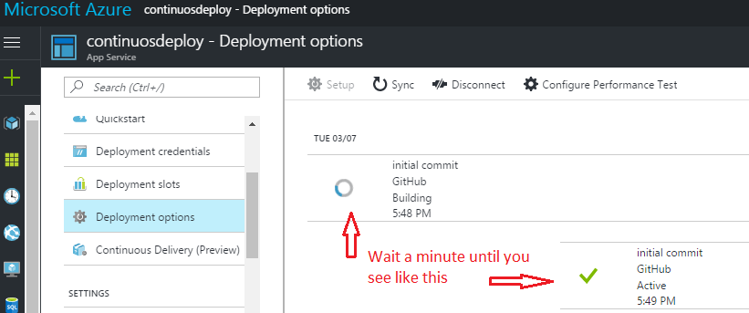 asp.net core deployment git github, azure