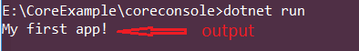 .net core console app development